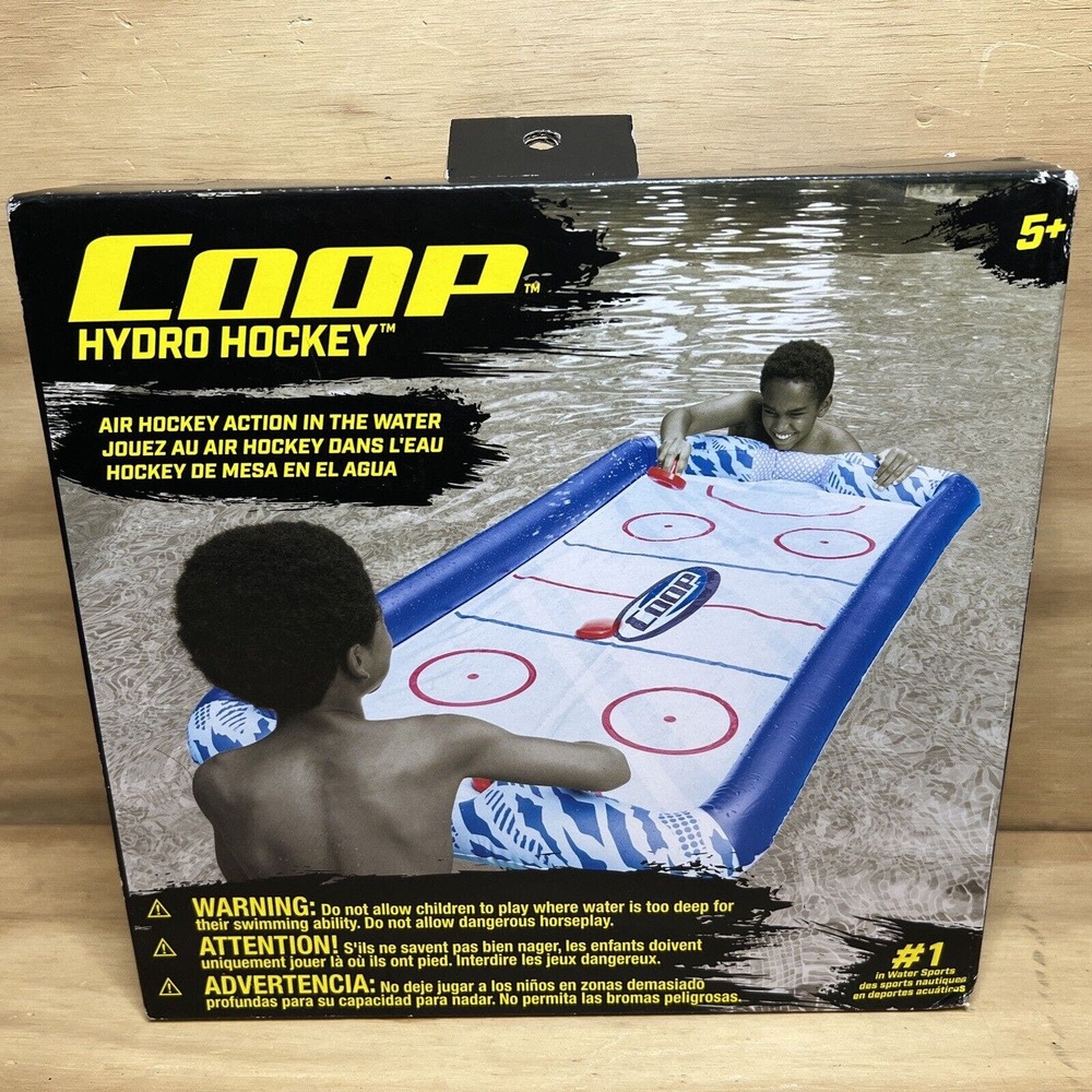 Hydro Hockey Coop Inflatable Water Floating Table Hockey Set, Pool Toy Kids 5+